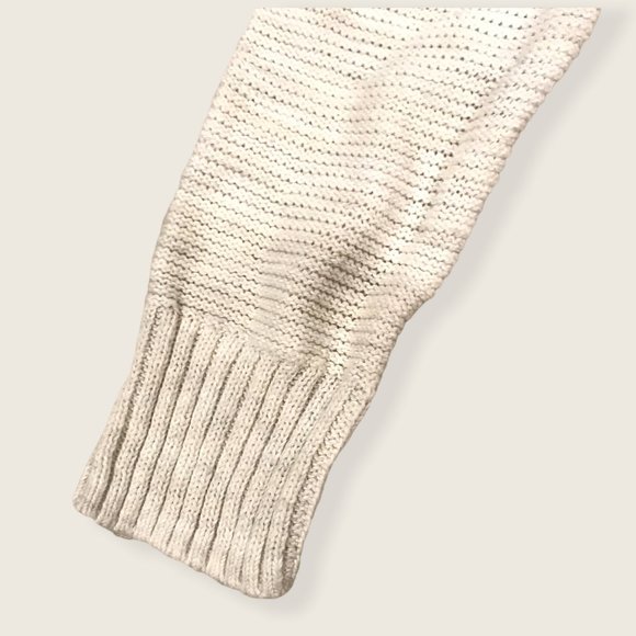 American Eagle Color Block Striped Pink Cream Grey Knit Cute Sweater Fall/Winter - Picture 5 of 6